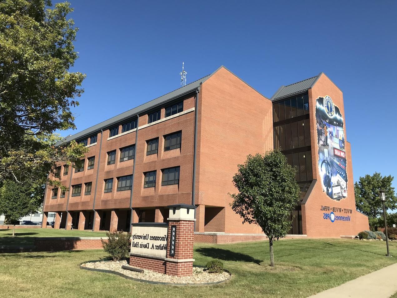 A photo of the outside of Davis Hall